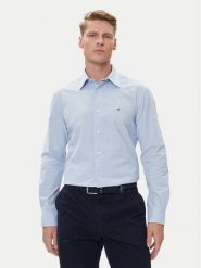Tommy Hilfiger Koszula MW0MW39438 Błękitny Regular Fit. Niebieskie koszule Tommy Hilfiger, m, bez wzorów, z bawełny, bez kołnierzyka, bez ramiączek. Za 299.99 zł.