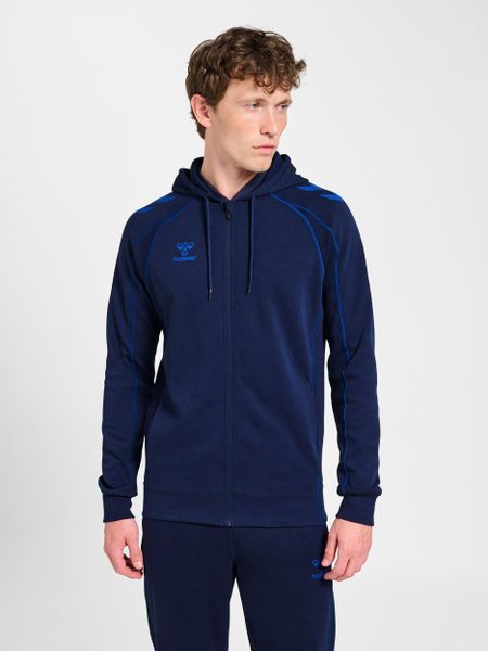 Bluza z kapturem i zamkiem błyskawicznym Hummel Move 2.0. Niebieskie bluzy z kapturem Hummel, l, bez wzorów, z bawełny, z kapturem. Za 302.95 zł.