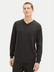 Tom Tailor Sweter 1038427 Szary Regular Fit. Szare swetry rozpinane Tom Tailor, l, bez wzorów, z bawełny, bez kołnierzyka, bez ramiączek. Za 99.99 zł.