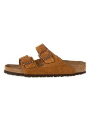 Birkenstock Skórzane klapki "Arizona" w kolorze jasnobrązowym rozmiar: 41. Brązowe klapki Birkenstock. Za 475.50 zł.