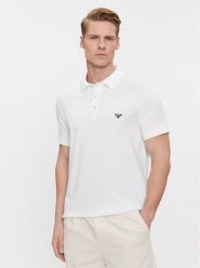 Emporio Armani Underwear Polo 211804 4R461 00010 Biały Regular Fit. Białe koszulki polo Emporio Armani Underwear, m, bez wzorów, z bawełny, bez kołnierzyka, bez ramiączek. Za 669.99 zł.