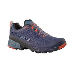 Buty do biegania La Sportiva Akyra II Gtx. Niebieskie buty turystyczne La Sportiva, bez wzorów, z gore-texu, bez zapięcia, do biegania, gore-tex. Za 762.55 zł.