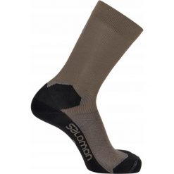 Skarpety sportowe Salomon Speedcross Crew Trail Run, wysokie. Zielone skarpetki sportowe Salomon, bez wzorów. Za 79.00 zł.