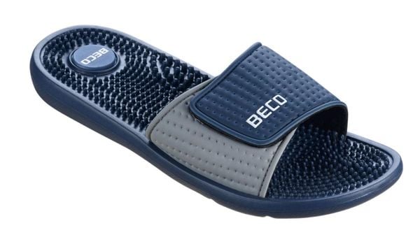Klapki Beco unisex z masażową wkładką - ciemny granat. Niebieskie klapki 47 Brand, z materiału. Za 207.99 zł.
