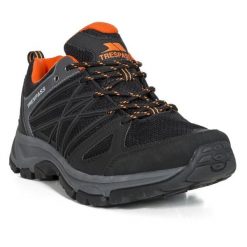 Buty Sportowe Męskie Fisk. Czarne buty turystyczne Trespass, bez wzorów, z gumy, bez zapięcia, trekkingowe. Za 226.99 zł.