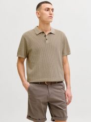 Jack & Jones Koszulka polo "Jess" w kolorze szarobrązowym rozmiar: S. Brązowe koszulki polo Jack & Jones, s, bez wzorów, z bawełny, bez kołnierzyka, bez ramiączek. Za 82.99 zł.