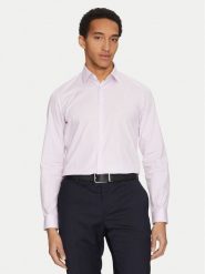 Calvin Klein Koszula K10K108229 Fioletowy Slim Fit. Fioletowe koszule CALVIN KLEIN, m, bez wzorów, z bawełny, bez kołnierzyka, bez ramiączek. Za 199.99 zł.