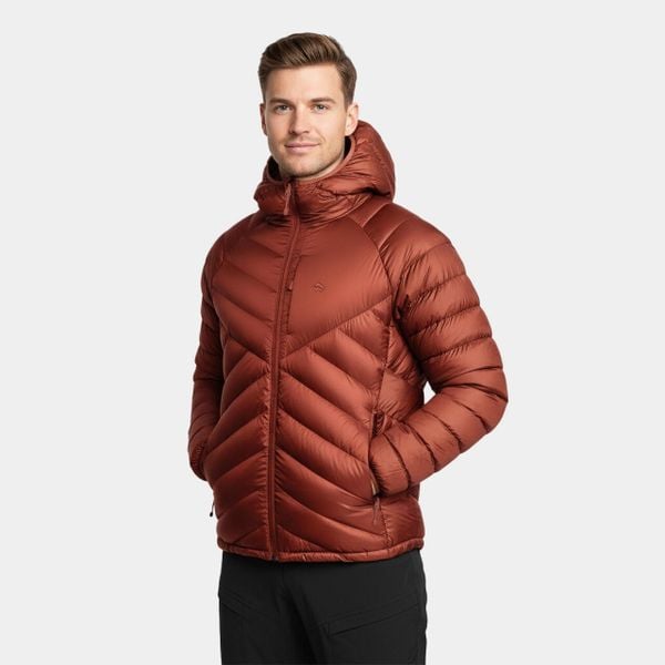 Kurtka męska puchowa Alpinus Oronaye. Brązowe kurtki Alpinus, m, bez wzorów, z poliamidu, bez kaptura. Za 699.00 zł.