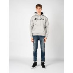 Bluza trekking męska Hoodie. Niebieskie bluzy Champion, m, bez wzorów, z bawełny, bez kaptura. Za 208.00 zł.