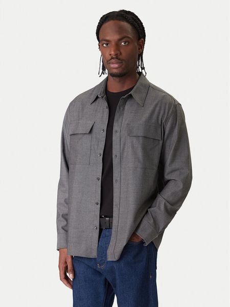 Calvin Klein Koszula Easy LV04LE114G Szary Relaxed Fit. Szare koszule CALVIN KLEIN, m, bez wzorów, z wiskozy, bez kołnierzyka, bez ramiączek. Za 489.99 zł.