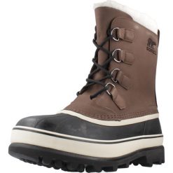 Buty SOREL CARIBOU Brązowy. Brązowe buty turystyczne Sorel, na zimę, bez wzorów, ze skóry, bez zapięcia, trekkingowe. Za 703.99 zł.
