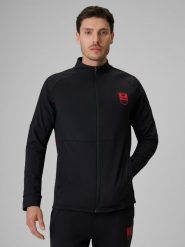 4F Bluza piłkarska regular szybkoschnąca męska - czarna L. Czarne bluzy 4F, l, bez wzorów, bez kaptura. Za 199.99 zł.
