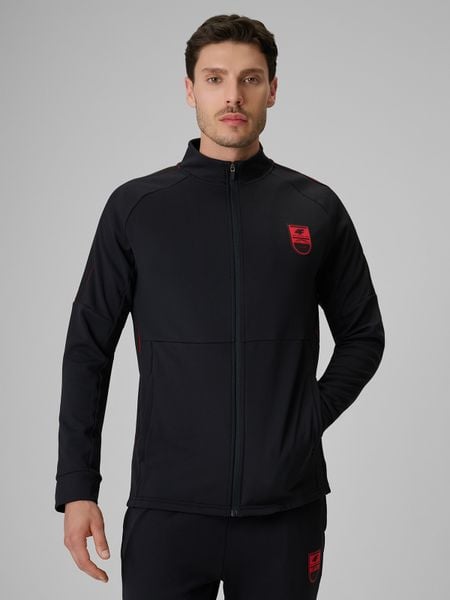 4F Bluza piłkarska regular szybkoschnąca męska - czarna L. Czarne bluzy 4F, l, bez wzorów, bez kaptura. Za 199.99 zł.
