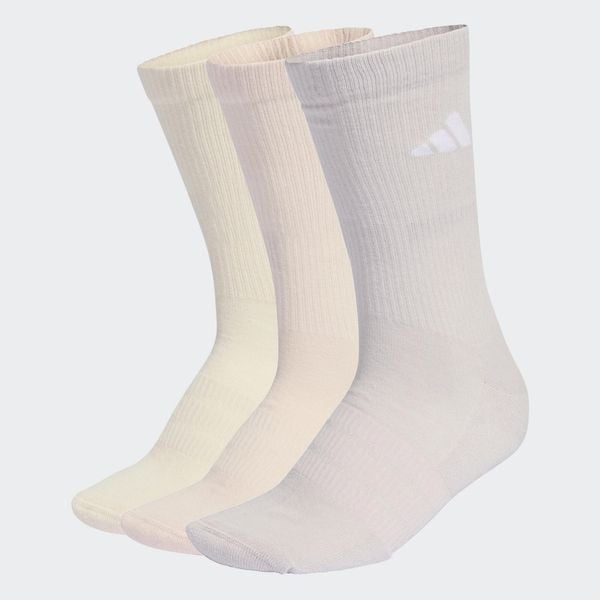 Podkolanówki wyściełane ADIDAS 3 sztuki. Białe skarpety Adidas, bez wzorów, z bawełny. Za 59.99 zł.