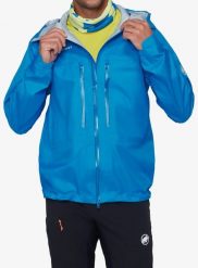 Kurtka przeciwdeszczowa Mammut Taiss Light HS Hooded Jacket. Niebieskie kurtki Mammut, l, bez wzorów, z materiału, bez kaptura. Za 1,583.99 zł.