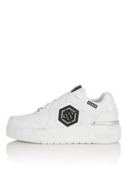 PHILIPP PLEIN Sneakersy SAFS USC0925 PTE003N Biały. Białe buty sportowe casual Philipp Plein, bez wzorów, ze skóry, bez zapięcia. Za 2,080.00 zł.