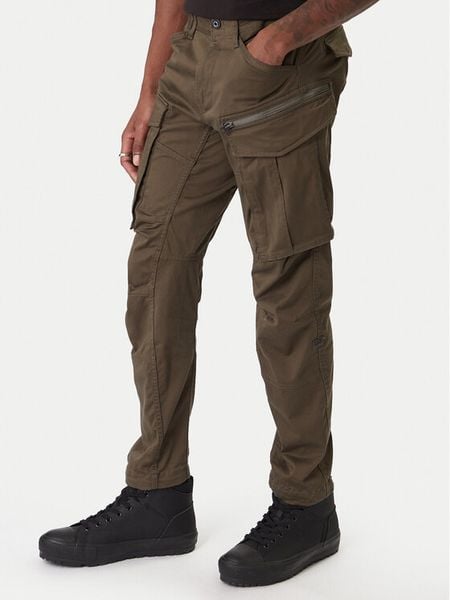 G-Star Raw Spodnie materiałowe Rovic D02190 5126 1260 Khaki Regular Fit. Brązowe spodnie materiałowe G-Star Raw, m, bez wzorów, z bawełny, retro. Za 389.99 zł.