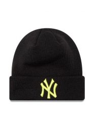 New Era Czapka League Essential Be 60565207 Czarny. Czarne czapki zimowe New Era, bez wzorów, z materiału. Za 139.99 zł.