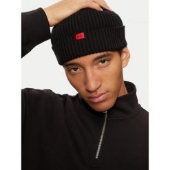 Czapka HUGO. Czarne czapki zimowe Hugo, bez wzorów. Za 249.99 zł.