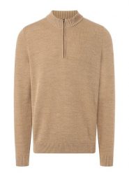 Maerz Muenchen Sweter w kolorze jasnobrązowym rozmiar: 56. Brązowe swetry nierozpinane Maerz Muenchen, bez wzorów, z wełny, bez kołnierzyka, bez ramiączek. Za 304.99 zł.