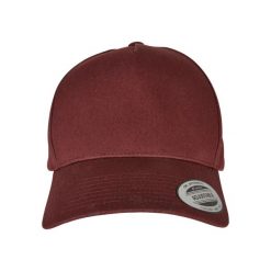 Zakrzywiona czapka snapback 5 paneli Flexfit Classic. Brązowe czapki z daszkiem FLEXFIT, bez wzorów. Za 114.50 zł.