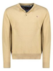 Geographical Norway Sweter "Fraser" w kolorze beżowym rozmiar: S. Brązowe swetry nierozpinane Geographical Norway, s, bez wzorów, z bawełny, bez kołnierzyka, bez ramiączek. Za 91.12 zł.