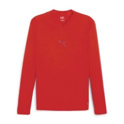 Koszulka termoaktywna z długim rękawem Puma teamGoal. Czerwone bielizna termoaktywna Puma, bez wzorów, bez ramiączek, do piłki nożnej. Za 193.50 zł.