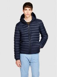 Sisley Kurtka puchowa 2BA2SN02H Granatowy Slim Fit. Niebieskie kurtki Sisley, m, bez wzorów, z puchu, bez kaptura. Za 539.99 zł.