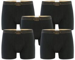 CR7 Cristiano Ronaldo 5-pack bokserki czarne i złote. Czarne bokserki CR7 Cristiano Ronaldo, s, bez wzorów, z bawełny. Za 228.99 zł.