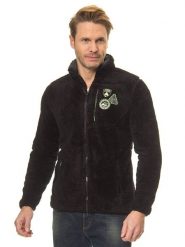 Peak Mountain Kurtka polarowa w kolorze czarnym rozmiar: S. Czarne kurtki Peak Mountain, s, bez wzorów, z materiału, bez kaptura. Za 130.99 zł.