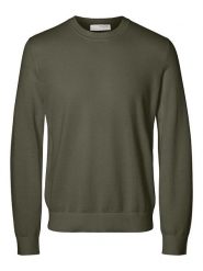 SELECTED HOMME Sweter "Mora" w kolorze khaki rozmiar: L. Brązowe swetry nierozpinane Selected Homme, l, bez wzorów, z bawełny, bez kołnierzyka, bez ramiączek. Za 132.67 zł.