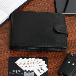 Zestaw męski skórzany premium Beltimore portfel pasek T92 : Kolory - czarny, Rozmiar pasków - r.100-115 cm. Czarne paski bez wzorów. Za 124.90 zł.