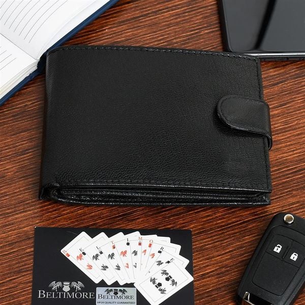 Zestaw męski skórzany premium Beltimore portfel pasek T92 : Kolory - czarny, Rozmiar pasków - r.100-115 cm. Czarne paski bez wzorów. Za 124.90 zł.