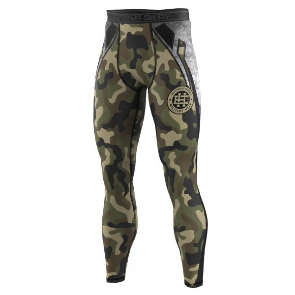 Legginsy sportowe męskie EXTREME HOBBY MILITARY. Brązowe bielizna termoaktywna EXTREME HOBBY, m, bez wzorów, z elastanu, bez ramiączek. Za 218.00 zł.