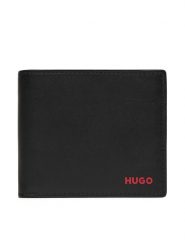 HUGO Portfel 50570440 Czarny. Czarne portfele Hugo, bez wzorów, ze skóry. Za 349.99 zł.