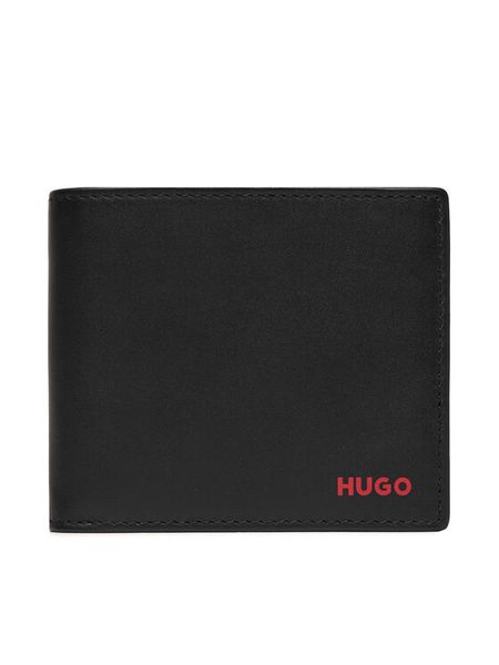 HUGO Portfel 50570440 Czarny. Czarne portfele Hugo, bez wzorów, ze skóry. Za 349.99 zł.