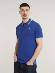 G-Star Koszulka polo w kolorze niebieskim rozmiar: XS. Niebieskie koszulki polo G-Star, xs, bez wzorów, z bawełny, bez kołnierzyka, bez ramiączek. Za 79.21 zł.