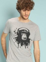 WOOOP Koszulka "Creative Monkey" w kolorze szarym rozmiar: XL. Szare bezrękawniki Wooop, xl, bez wzorów, bez kołnierzyka, bez ramiączek. Za 56.99 zł.