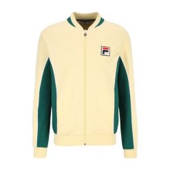 Bluza męska FILA Settanta Track. Żółte bluzy bez kaptura Fila, na jesień, m, bez wzorów, z bawełny, bez kaptura. Za 189.99 zł.