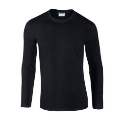 Koszulka Z Długim Rękawem Dla Dorosłych Unisex Soft Touch. Białe bluzki z długim rękawem GILDAN, xl, bez wzorów, bez kołnierzyka, bez ramiączek. Za 45.99 zł.
