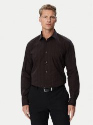 HUGO Koszula Valerio 50570567 Brązowy ciemny Modern Fit. Brązowe koszule Hugo, m, bez wzorów, z bawełny, bez kołnierzyka, bez ramiączek. Za 499.99 zł.