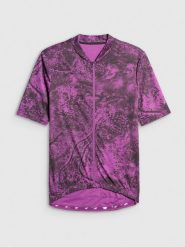 4F Koszulka kolarska męska - fioletowa S. Fioletowe t-shirty 4F, m, bez wzorów, z dzianiny, bez kołnierzyka, bez ramiączek. Za 179.99 zł.