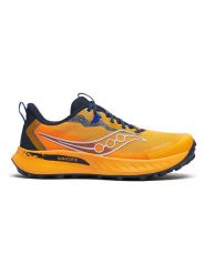 Saucony Buty "Peregrine 15" w kolorze pomarańczowo-granatowym do biegania rozmiar: 46,5. Niebieskie buty do biegania Saucony, bez wzorów, bez zapięcia, do biegania. Za 463.38 zł.