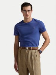 Polo Ralph Lauren T-Shirt 710671438427 Niebieski Custom Slim Fit. Niebieskie koszulki polo Polo Ralph Lauren, m, bez wzorów, z bawełny, bez kołnierzyka, bez ramiączek. Za 339.99 zł.