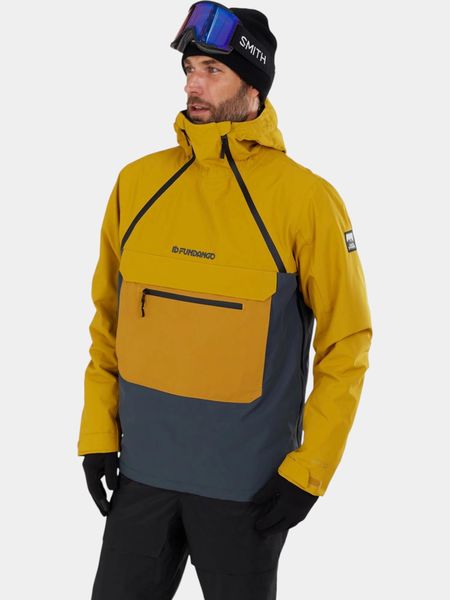 Anorak Męski Fundango Hydra ECO. Szare paski Fundango, bez wzorów, z materiału, sportowe. Za 399.00 zł.
