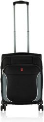 Traveller Expand Walizka podróżna na kółkach w kolorze czarnym. Czarne walizki Erima, bez wzorów, z materiału. Za 393.99 zł.
