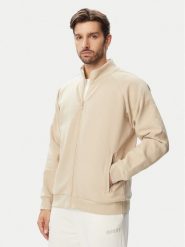 Guess Bluza Z6YQ18 K4964 Beżowy Regular Fit. Brązowe bluzy Guess, m, z aplikacjami, z bawełny, bez kaptura. Za 394.99 zł.