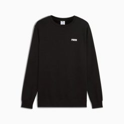 Bluza męska Puma ESS SMALL LOGO CREW FL 68676701. Czarne bluzy bez kaptura Puma, l, bez wzorów, z bawełny, bez kaptura. Za 138.57 zł.