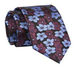 Elegancki, Klasyczny, Męski Krawat -ALTIES - Motym Kwiatowy. Czerwone krawaty i muchy Alties, bez wzorów, z tkaniny. Za 49.00 zł.