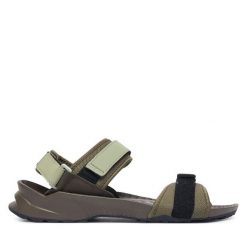 Sandały adidas. Brązowe sandały Adidas, bez zapięcia. Za 239.99 zł.